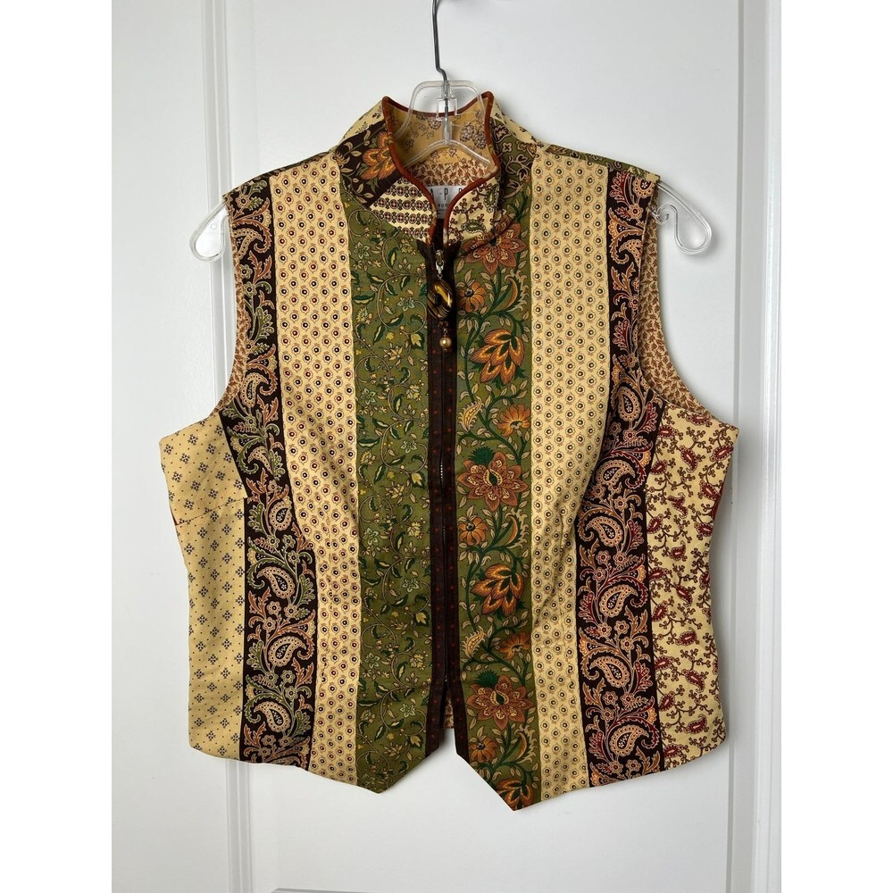 TAPP NY VINTAGE HOBO ZIP UP VEST SIZE LARGE